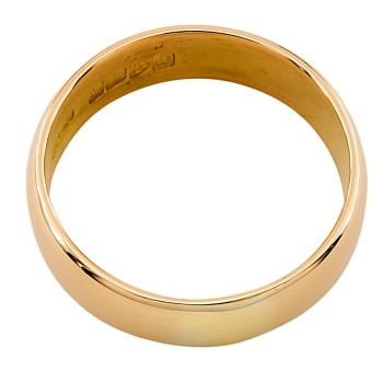 18ct gold Chester Hallmark 1927 Wedding Ring size X